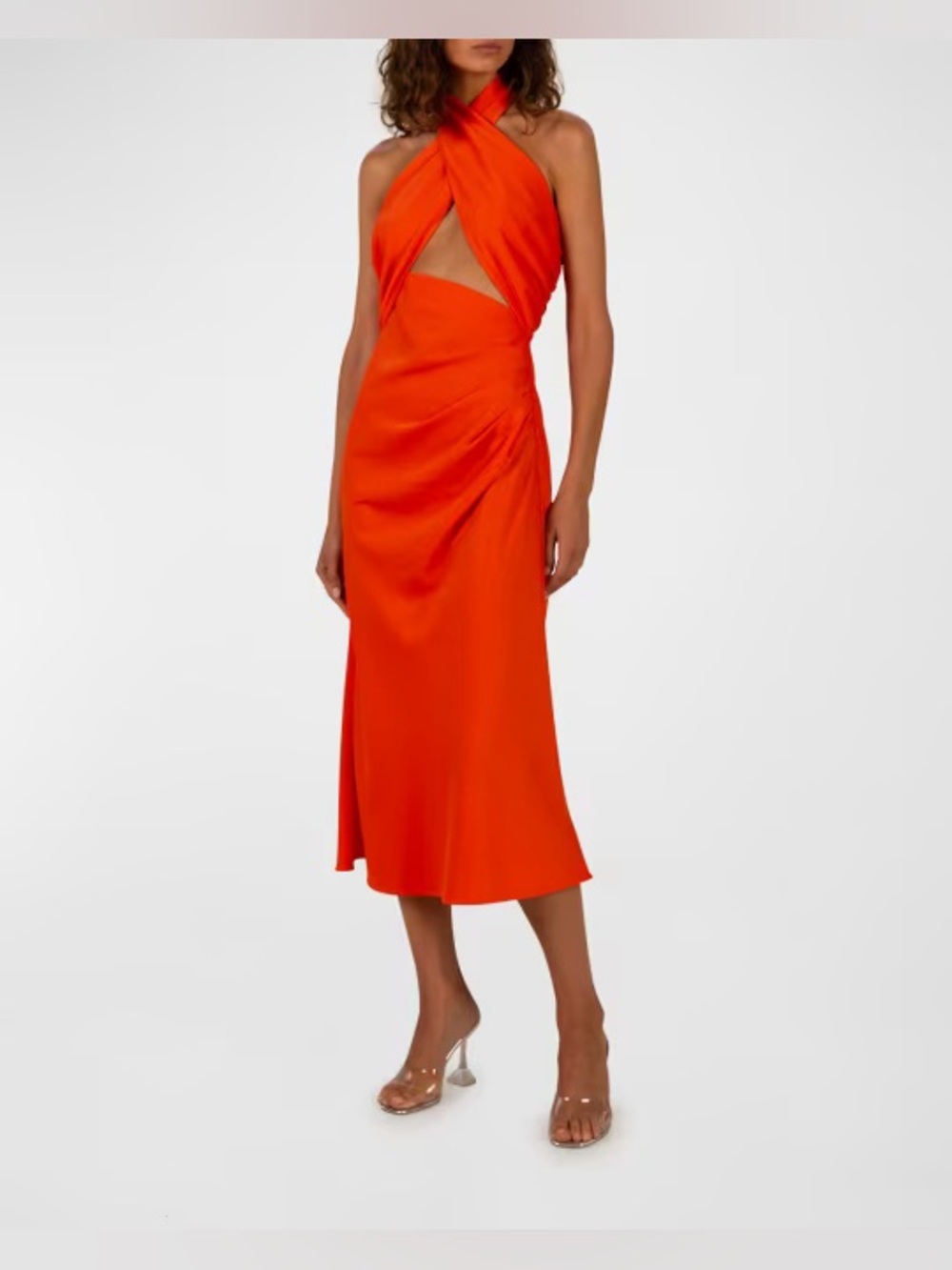 NWT Misha World Linnea midi dress in Carmellia (orange) Size 4 Australia halter